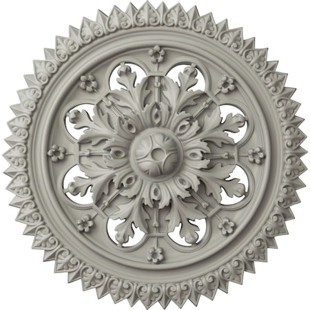 Ekena Millwork York Ceiling Medallion (Fits Canopies up to 3 5/8"), Hand-Painted Pot of Cream, 21 5/8"OD x 2 1/2"P CM21YOPCF